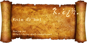 Knie Ábel névjegykártya