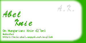 abel knie business card